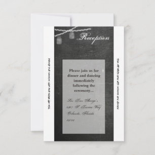 3.12x18 Empfang Card Mason Jar String Lights Chalk Einladung