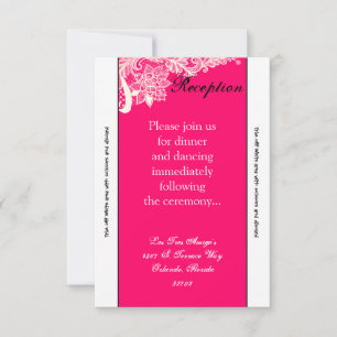 3.12x18 Empfang-Karte Vintag Viktorianische Spitze Einladung