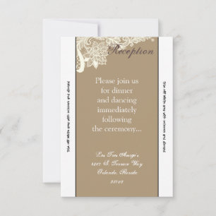 3.12x18 Empfang-Karte Vintage Viktorianische Spitz Einladung