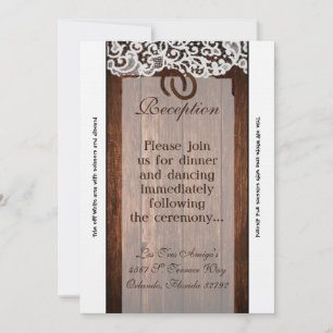 3.12x18 Empfang-Kartenpferde auf der Holzlatte Einladung