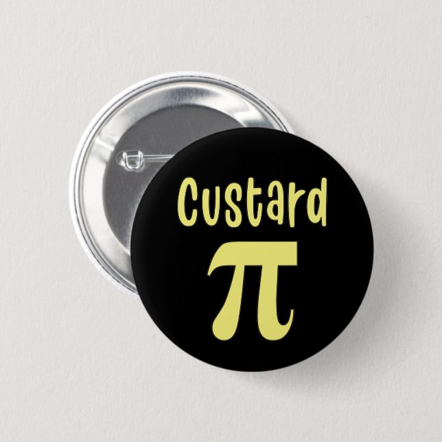 3.14 Custard Pie Pi Pun Funny Math Joke Button (Vorne & Hinten)