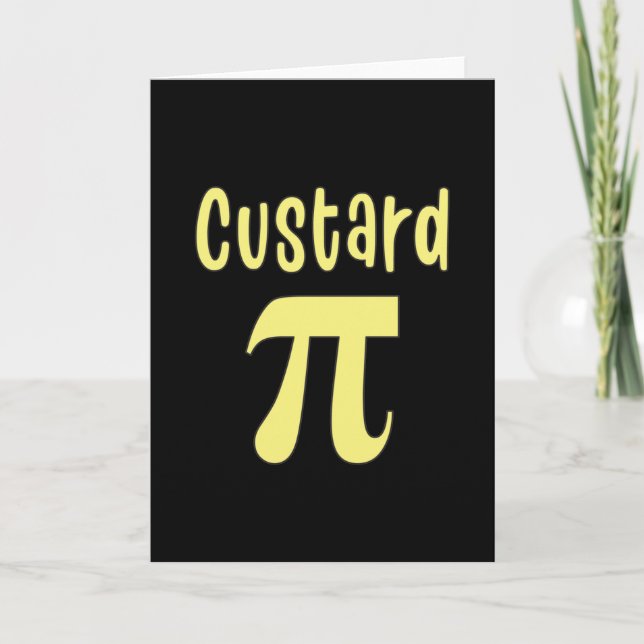 3.14 Custard Pie Pi Pun Funny Math Joke Karte (Vorderseite)