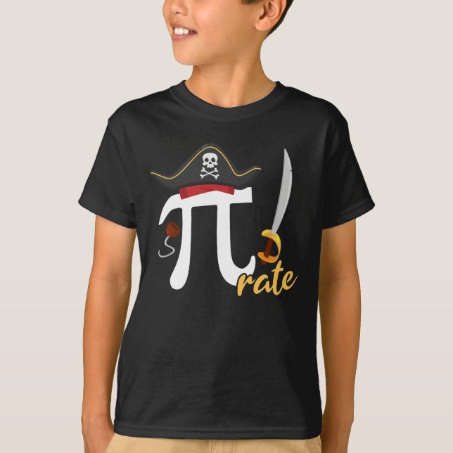 3.14 Girls Boys Pirat Pi Symbol T-Shirt (Vorderseite)