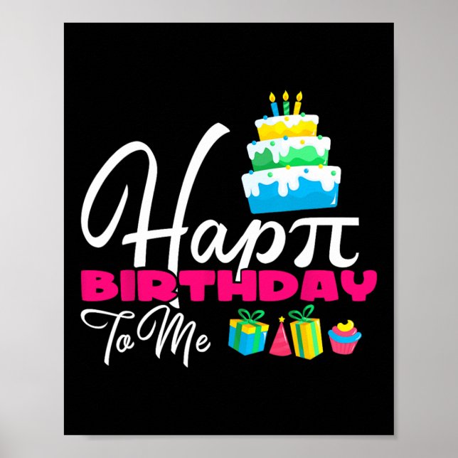 3.14 Glücklicher Geburtstag für Lehrer Poster (Vorne)