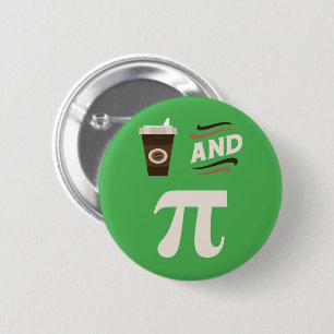 3.14 Kaffee und Kuchen Pi Pun Funny Math Joke Button