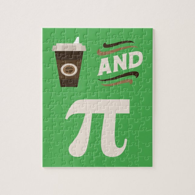 3.14 Kaffee und Kuchen Pi Pun Funny Math Joke Puzzle (Vertikal)