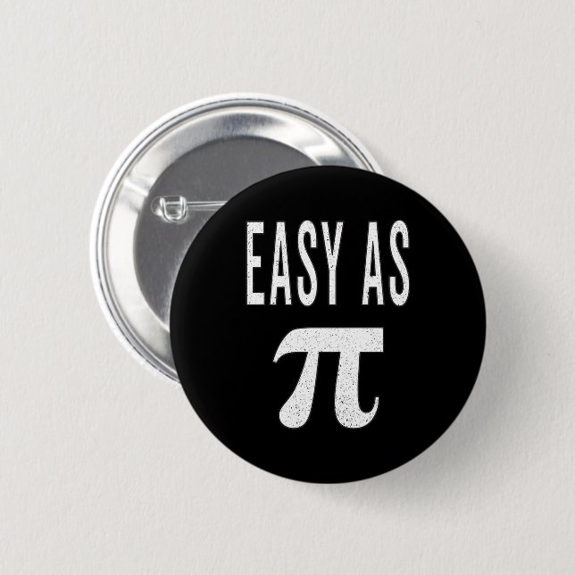3.14 Leichte Pie Pi Pun Funny Math Joke beunruhigt Button (Vorne & Hinten)