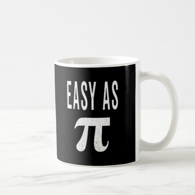 3.14 Leichte Pie Pi Pun Funny Math Joke beunruhigt Kaffeetasse (Rechts)