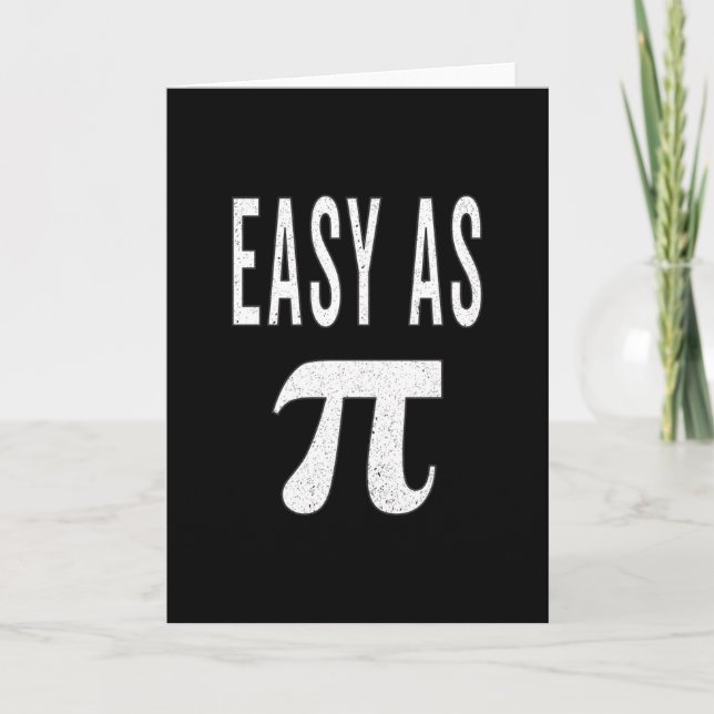 3.14 Leichte Pie Pi Pun Funny Math Joke beunruhigt Karte (Vorderseite)