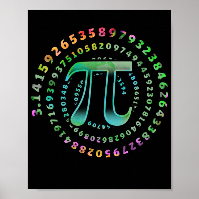 3.14 Pi Mathematik Physik Irrationale Nummer Poster (Vorne)