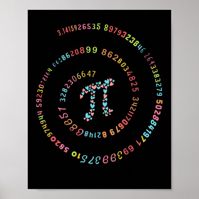 3.14 Pi Number Math Lover Poster (Vorne)