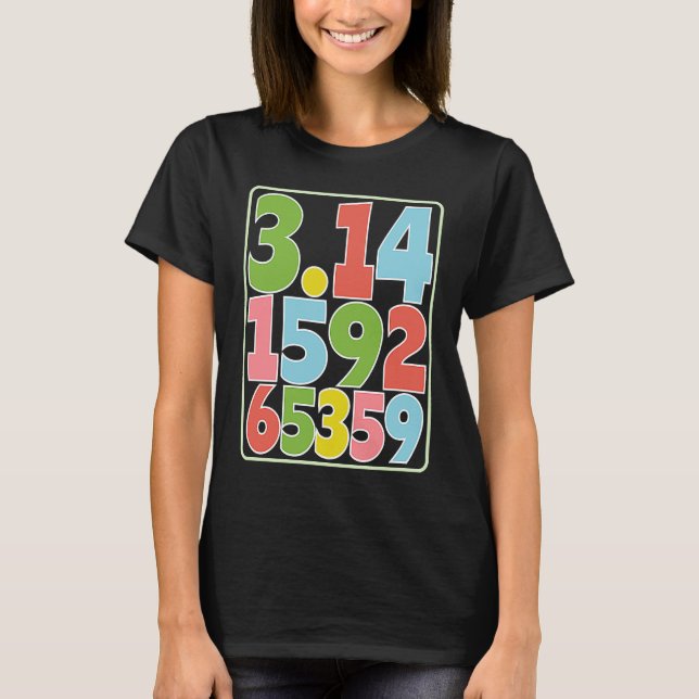3 14 Pi Nummer Playful pie Shield Pi Day T-Shirt (Vorderseite)