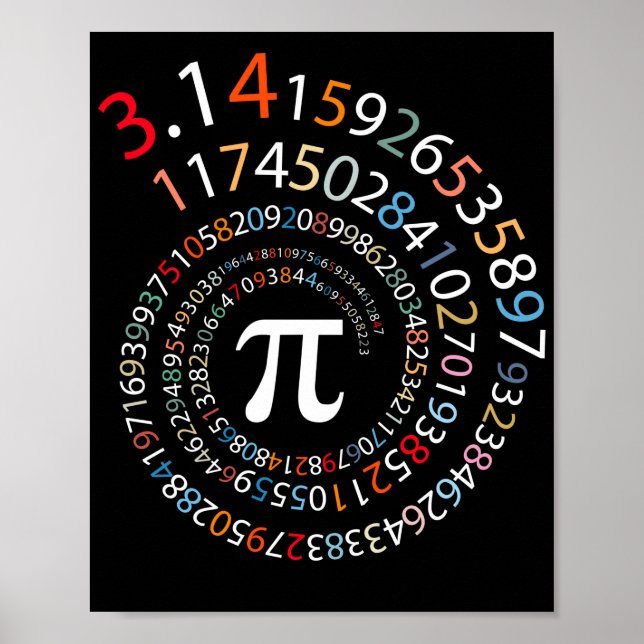 3.14 Pi Symbol Math Poster (Vorne)