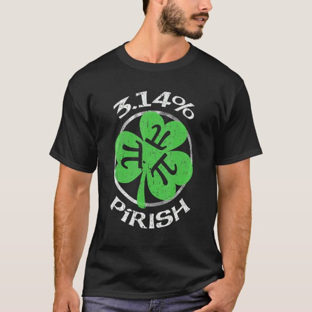 3 14 PIrish Funny St Patricks Math Geek Pi Day T-Shirt (Vorderseite)