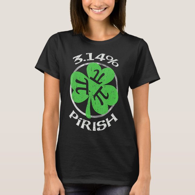 3 14 PIrish Funny St Patricks Math Geek Pi Day T-Shirt (Vorderseite)