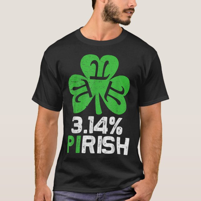 3 14 PIrish Liebe Math St Patricks Math Geek Pi Da T-Shirt (Vorderseite)