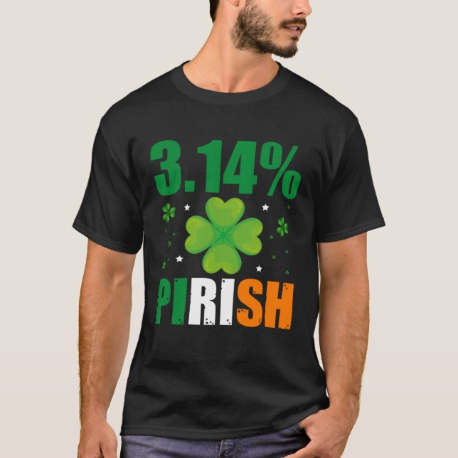 3 14 Pirish  St Patrick s Math Geek Irish Math Tea T-Shirt (Vorderseite)