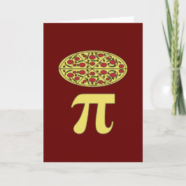3.14 Pizza Pie Pi Pun Funny Math Joke Karte