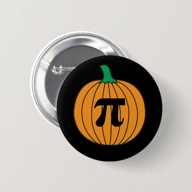 3.14 Pumpkin Pi Pun Funny Math Joke Button (Vorne & Hinten)