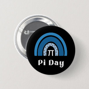 3.14 Rainbow Happy Pi Day Button