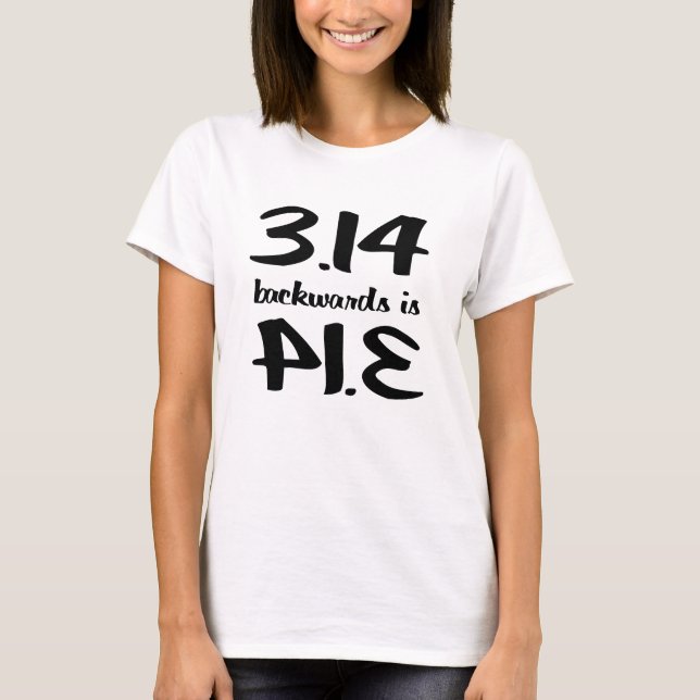 3,14 = Torte rückwärts buchstabiert T-Shirt (Vorderseite)
