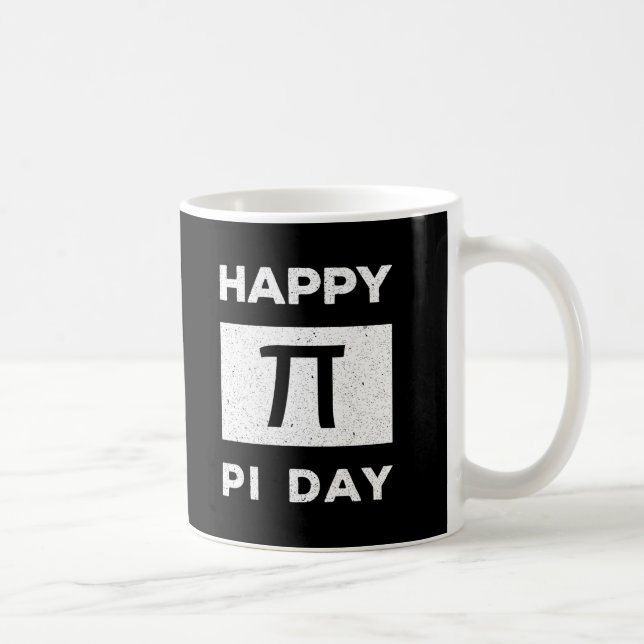 3.14 Vintager bekümmerter glücklicher Pi-Tag Kaffeetasse (Rechts)