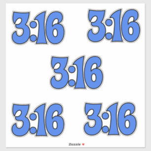 3:16, 5 Packungen Aufkleber