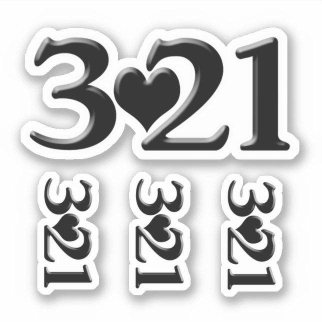 3-21 Welt-Down-Syndrom-Tag Aufkleber (Vorderseite)