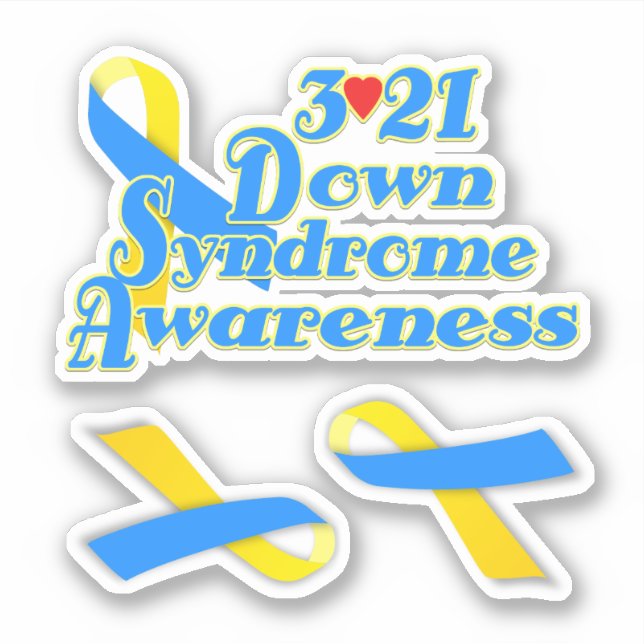 3-21 Welt-Down-Syndrom-Tag Aufkleber (Vorderseite)