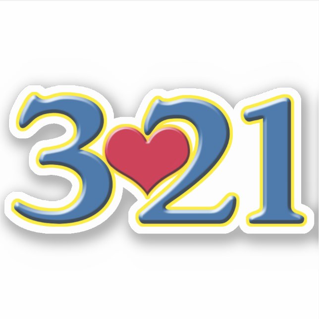 3-21 World Down Syndrome Day Sticker (Vorderseite)