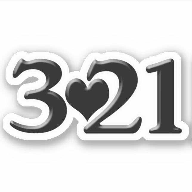 3-21 World Down Syndrome Day Sticker (Vorderseite)