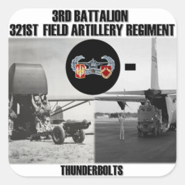 3-321 FAR Legacy-Aufkleber Quadratischer Aufkleber