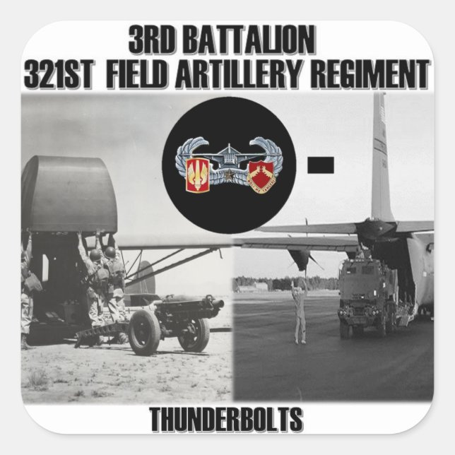 3-321 FAR Legacy-Aufkleber Quadratischer Aufkleber (Vorderseite)