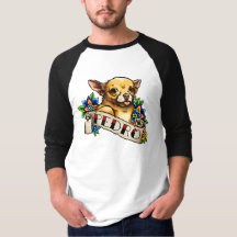 3/4 die Hülsen-T - Shirt Chihuahua-Pedro-Männer