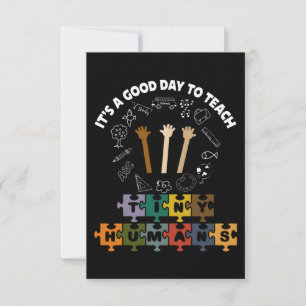 3/4, es ist ein guter Tag, winzige Menschen zu unt Dankeskarte