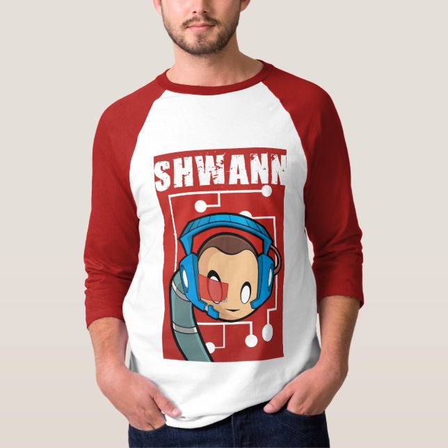 3/4-Sleeve SHWANN Jersey T-Shirt (Vorderseite)