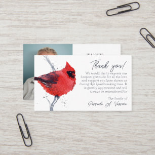 3,54x2,165 Kardinal Abschieds Danksagungs-Fotokart Visitenkarte