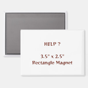 3,5" x 2,5" Rechteckmagnet Magnet
