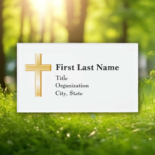 3,5" x 2" Acrylrechteck, Christlich Namenschild