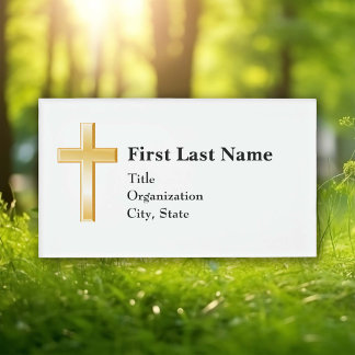 3,5" x 2" Acrylrechteck, Christlich Namenschild