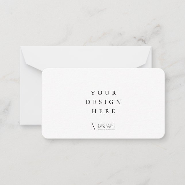 3,5 x 2" Kartendruck Mitteilungskarte (Vorderseite)