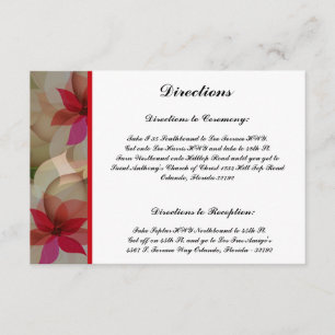 3.5 x 5 Direction Card Colorful Lotus Blume schwar Begleitkarte