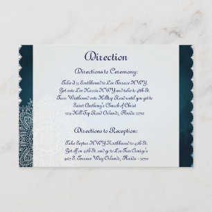 3.5 x 5 Direction Card Deep marokkanisches Blau Begleitkarte