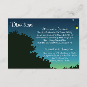 3.5 x 5 Direction Card Fireflies in Mason Jars Begleitkarte