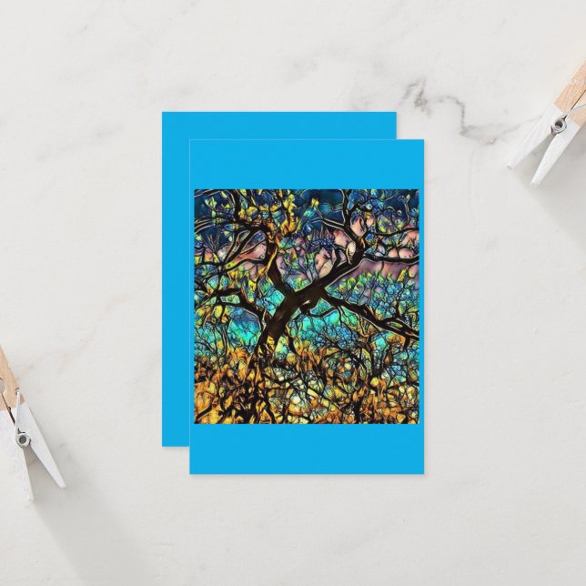 3,5" x 5" Flachkarte - Baum des Lebens (Vorderseite/Rückseite Beispiel)