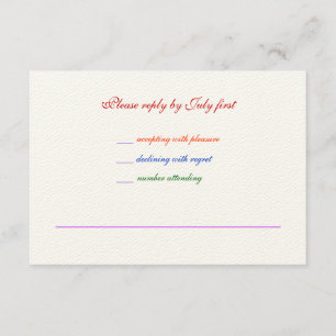 3,5 x 5 Gay Wedding Rainbow LGBT Prix UAWG texturi RSVP Karte
