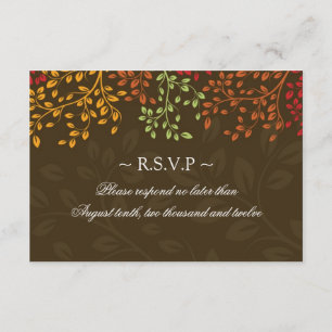 3.5 x 5 - Hochzeiten im Herbst-Antwortkarten RSVP Karte