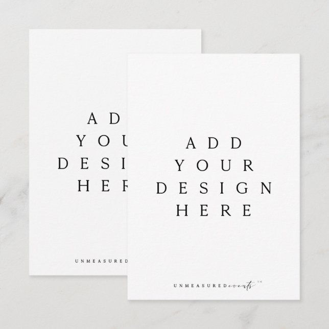 3,5 x 5" Kartendruck Einladung (Vorne/Hinten)