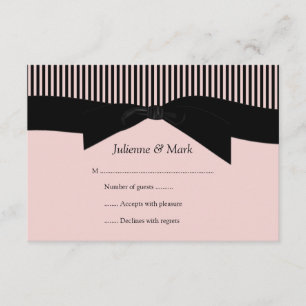 3,5 x 5 UAWG für Rosa und Schwarze Streifen RSVP Karte