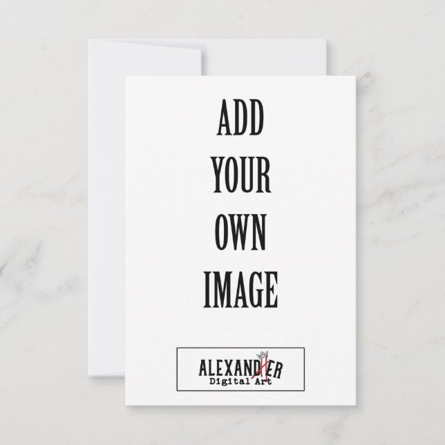 3,5 x 5" Vertikale A1-Flachkarte Mitteilungskarte (Vorderseite)